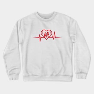 Propose Love Heartbeat Design Crewneck Sweatshirt